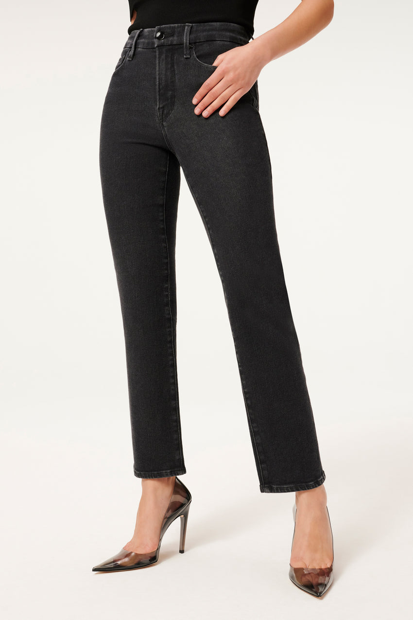 GOOD LEGS STRAIGHT JEANS| BLACK184 View 1 - model: Size 0 |
