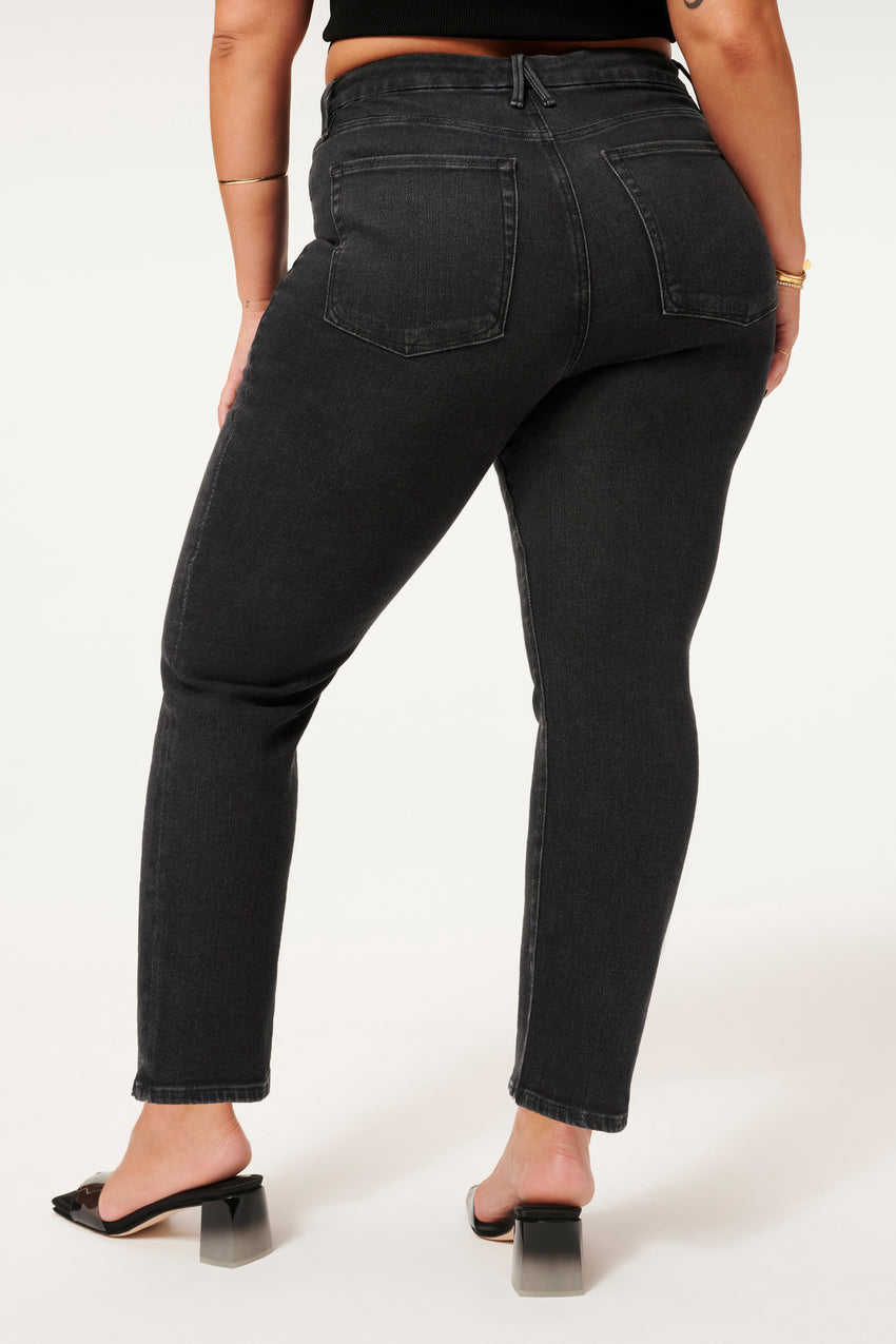 GOOD LEGS STRAIGHT JEANS| BLACK184 View 8 - model: Size 16 |