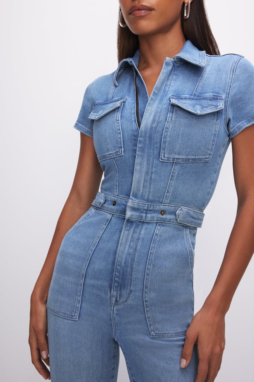 FIT FOR SUCCESS PALAZZO JUMPSUIT | BLUE274 View 1 - model: Size 0 |