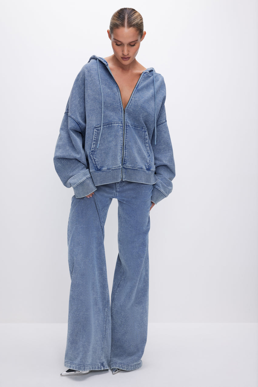 JEANIUS OVERSIZED HOODIE | INDIGO586 View 1 - model: Size 0 |