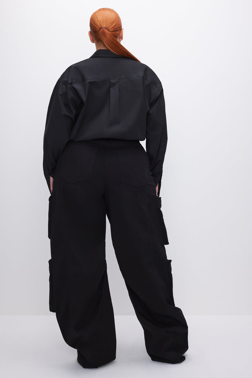 TWILL CARGO PANTS | BLACK001 View 1 - model: Size 16 |