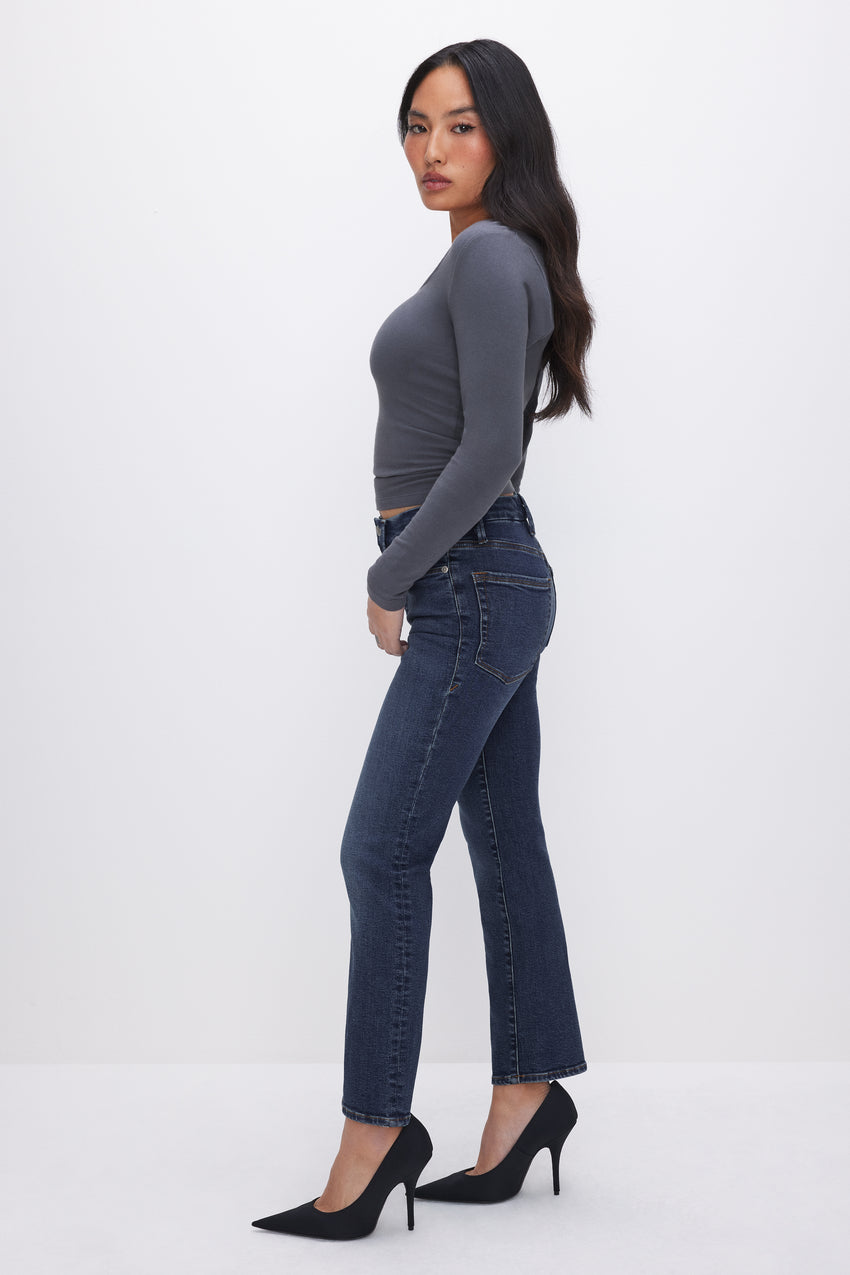 GOOD PETITE STRAIGHT JEANS | BLUE004 View 0 - model: Size 0 |