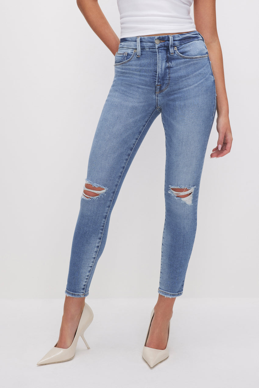 GOOD LEGS CROPPED SKINNY JEANS | INDIGO612 View 1 - model: Size 0 |