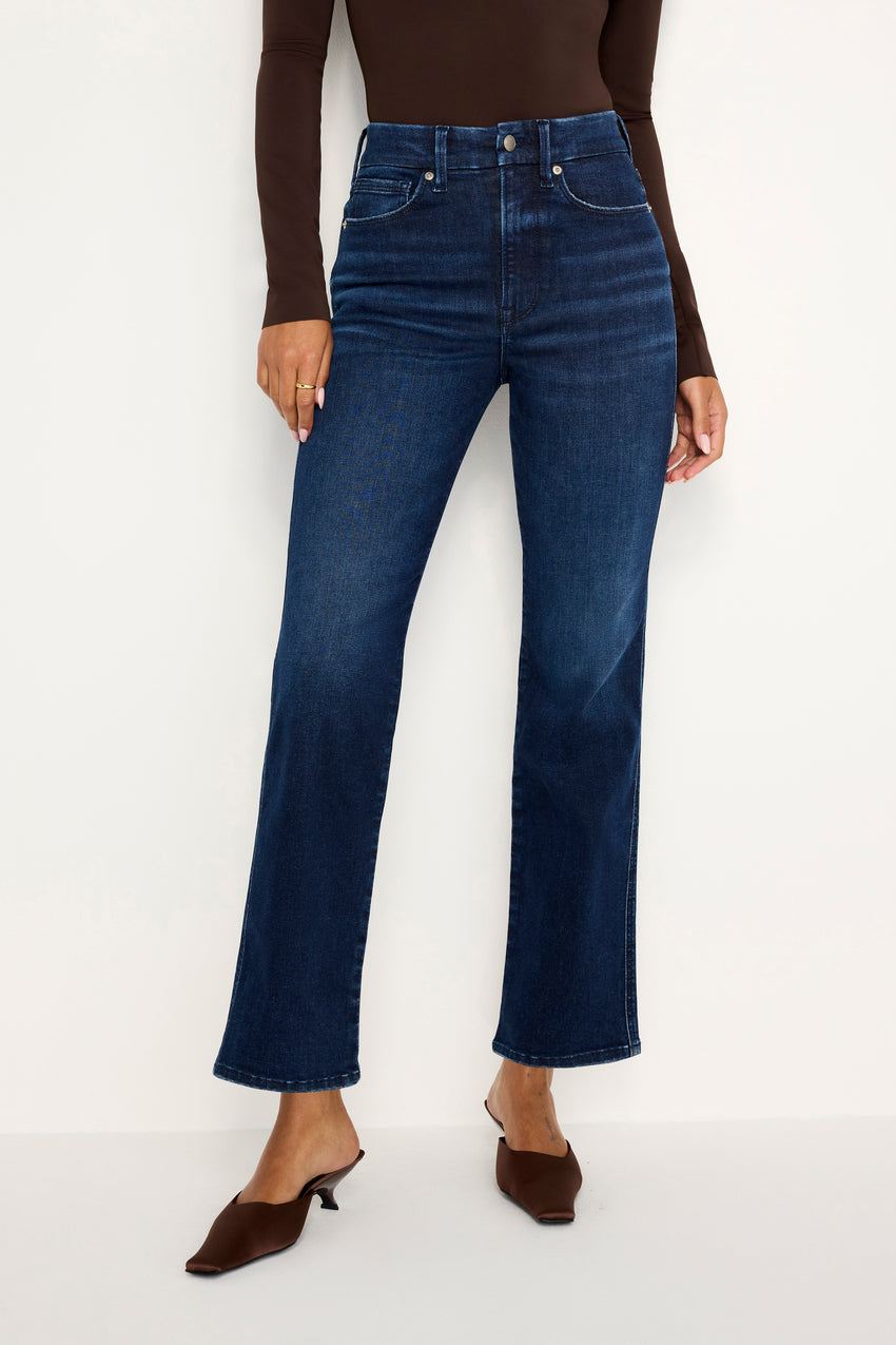 ALWAYS FITS GOOD CURVE STRAIGHT JEANS | INDIGO707 View 3 - model: Size 0 |