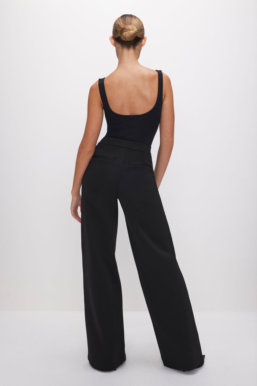 SCUBA WIDE LEG TROUSERS | BLACK001 View 1 - model: Size 0 |