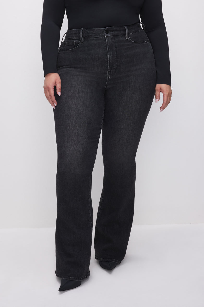 GOOD LEGS FLARE JEANS | BLACK265 View 5 - model: Size 16 |