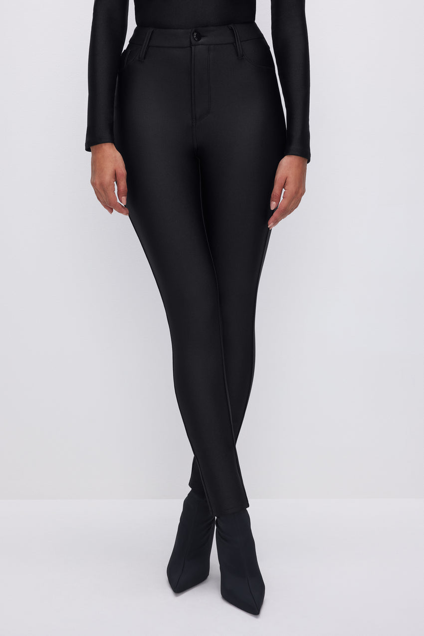 COMPRESSION SHINE GOOD WAIST LEGGINGS | BLACK001 View 0 - model: Size 0 |