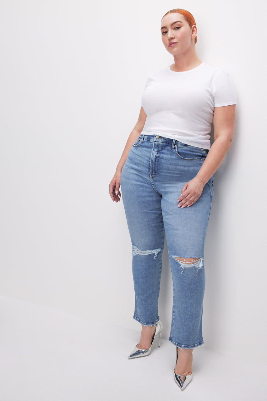 GOOD CURVE STRAIGHT JEANS | INDIGO628 View 0 - model: Size 16 |