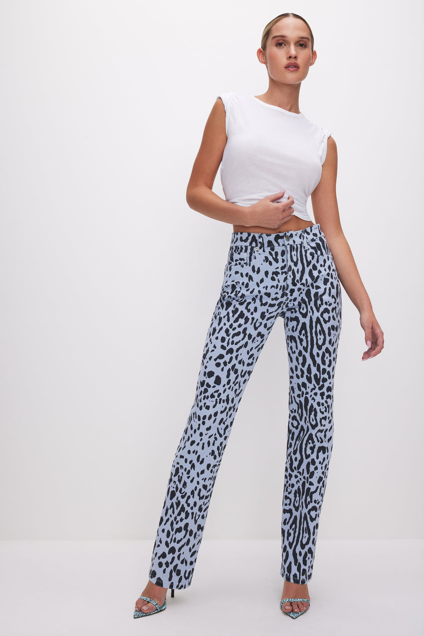 GOOD ICON STRAIGHT JEANS | MINERAL GLASS LEOPARD001 View 0 - model: Size 0 |