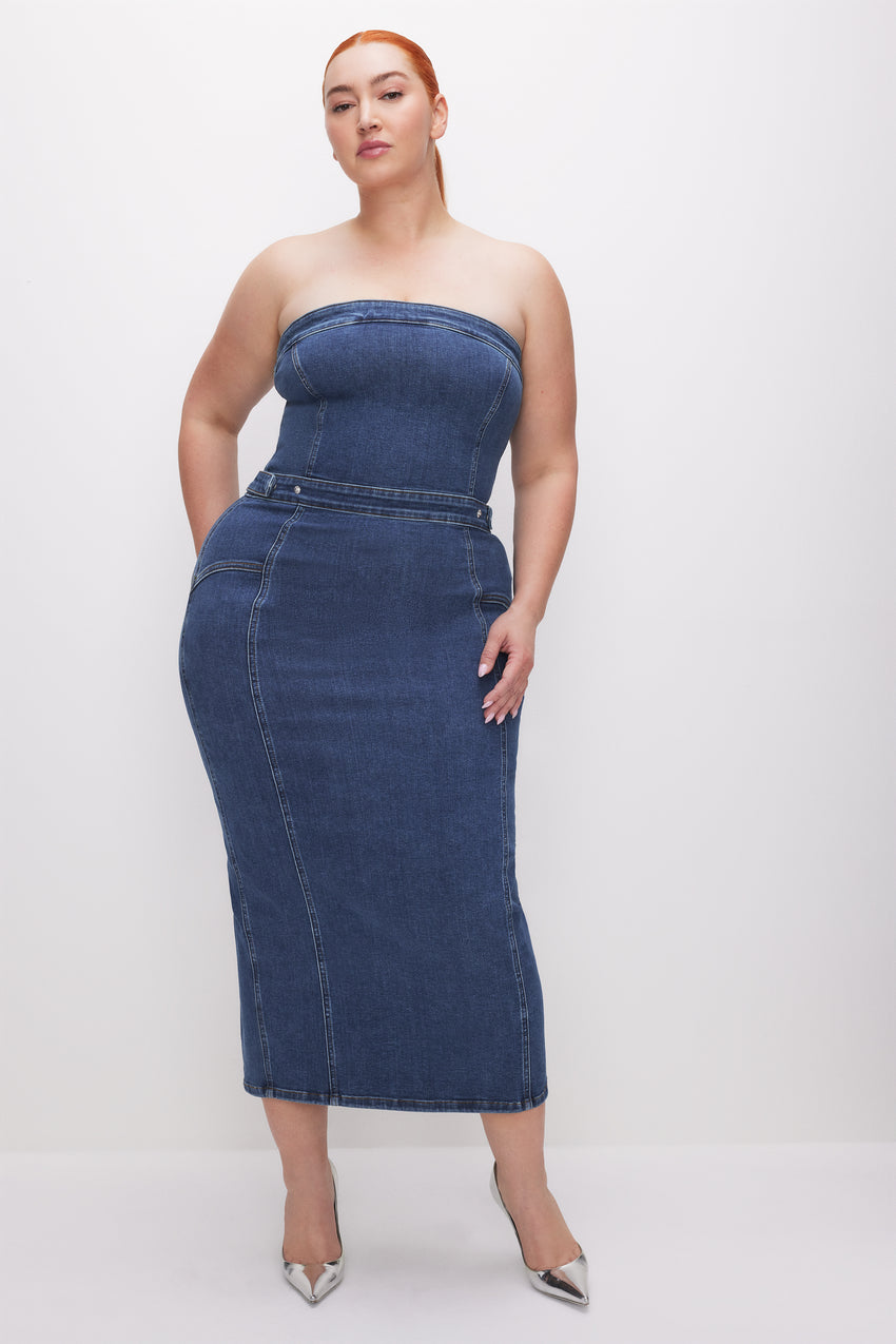 FIT FOR SUCCESS TUBE MIDI DRESS | INDIGO594 View 0 - model: Size 16 |