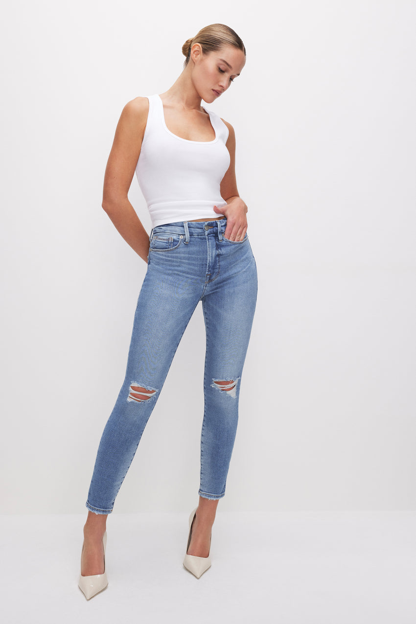 GOOD LEGS CROPPED SKINNY JEANS | INDIGO612 View 0 - model: Size 0 |