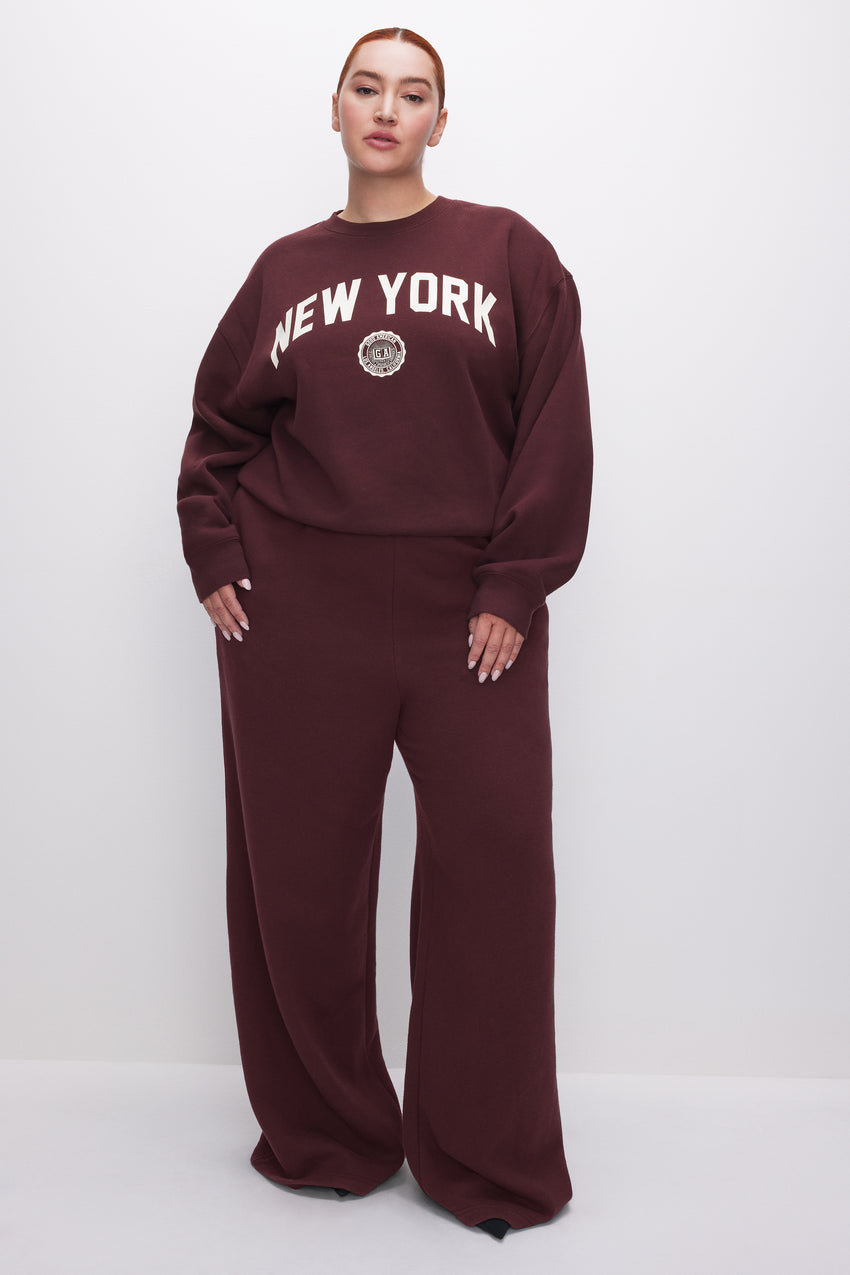 NEW YORK BRUSHED FLEECE GRAPHIC SWEATSHIRT| MALBEC003 View 5 - model: Size 16 |