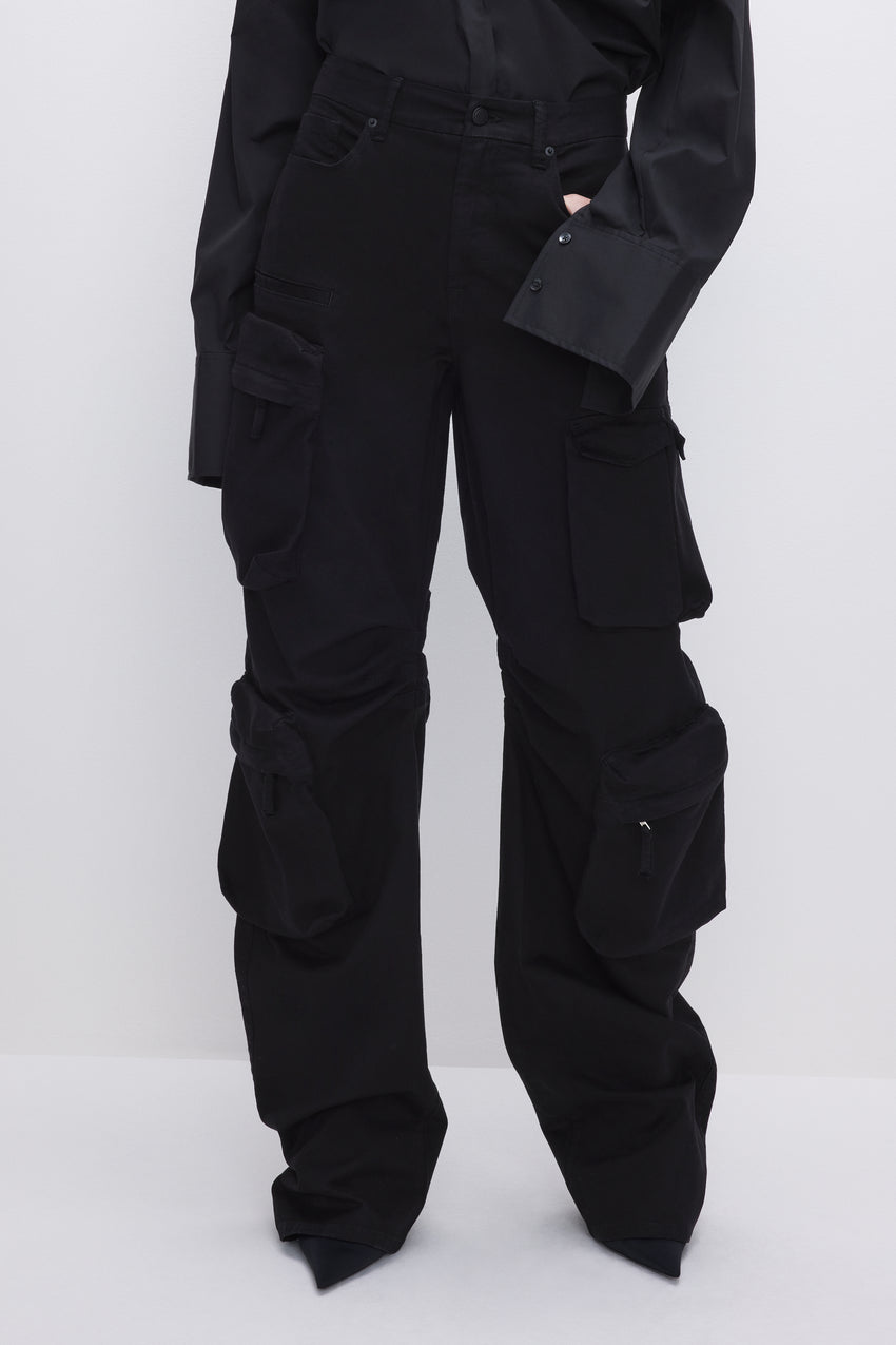 TWILL CARGO PANTS | BLACK001 View 5 - model: Size 0 |