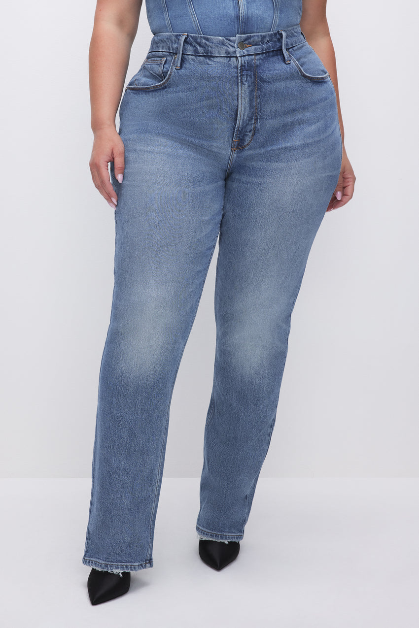 GOOD ICON STRAIGHT JEANS | INDIGO575 View 5 - model: Size 16 |