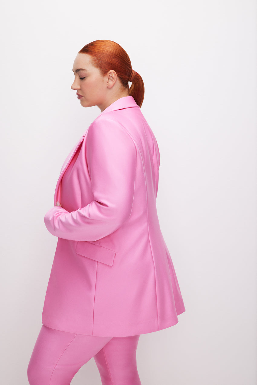 COMPRESSION SHINE SCULPTED BLAZER | SORORITY PINK003 View 5 - model: Size 16 |