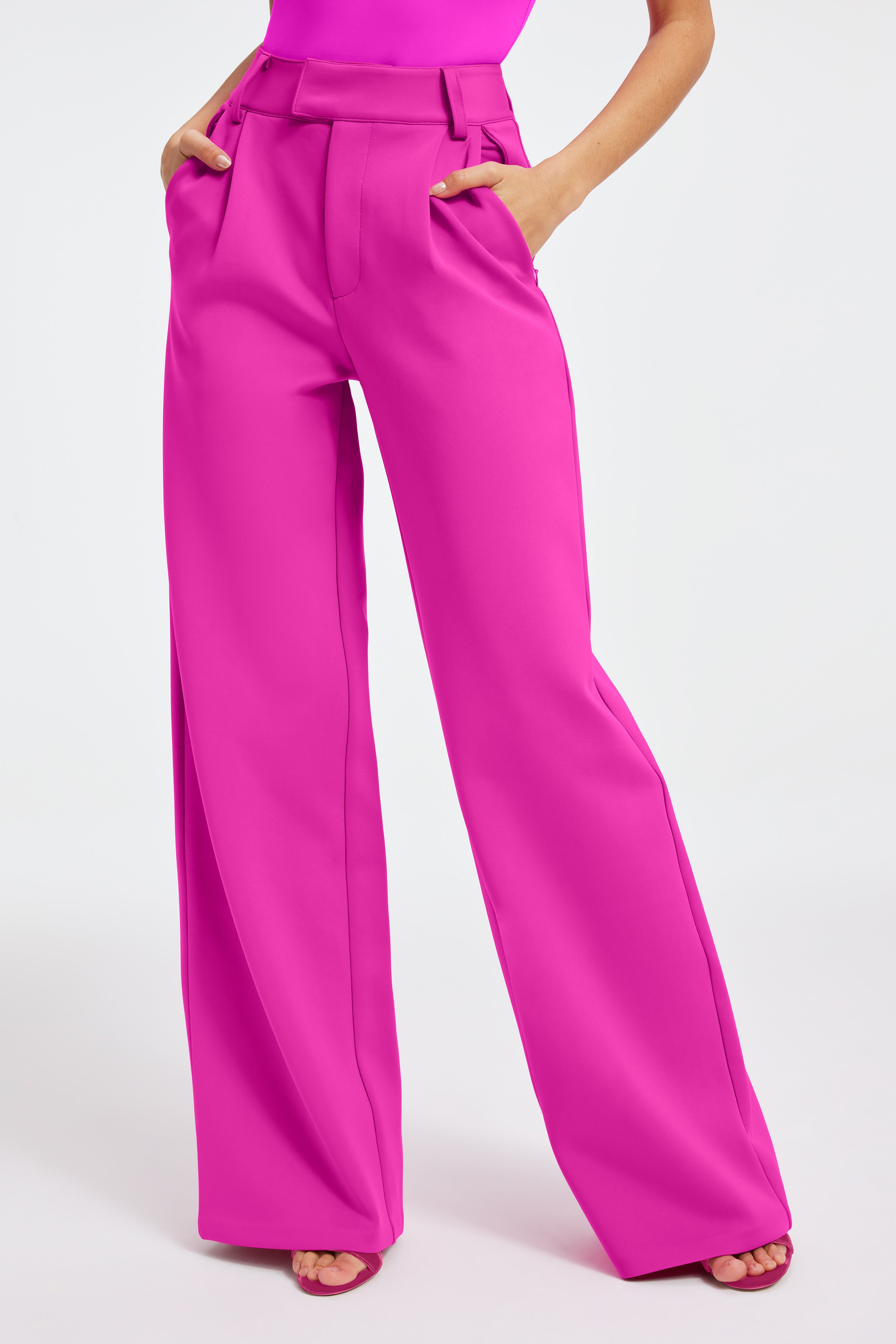 SCUBA TROUSERS | FUCHSIA PINK001 - GOOD AMERICAN