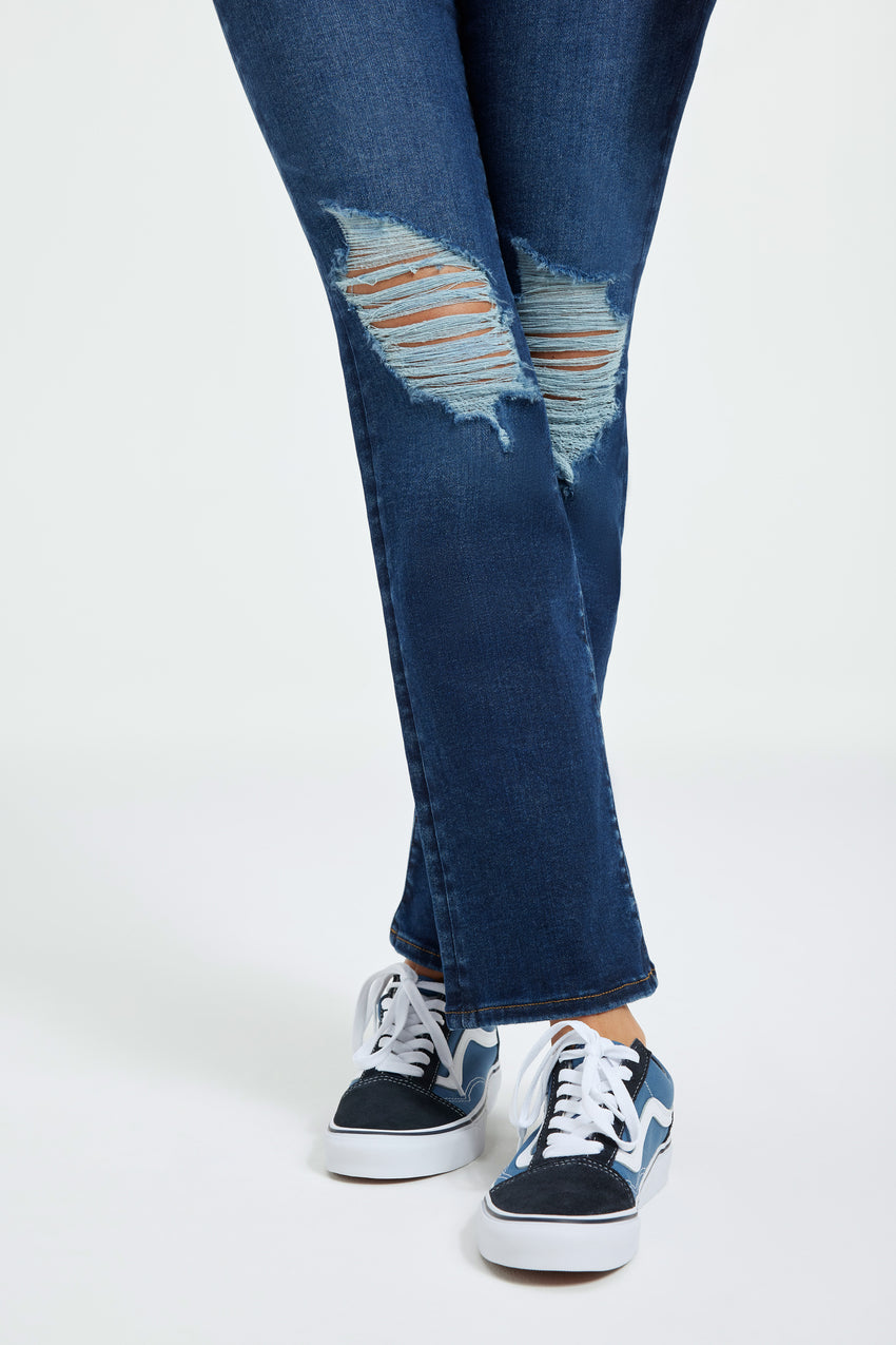 ALWAYS FITS GOOD LEGS STRAIGHT JEANS | INDIGO449 View 5 - model: Size 0 |