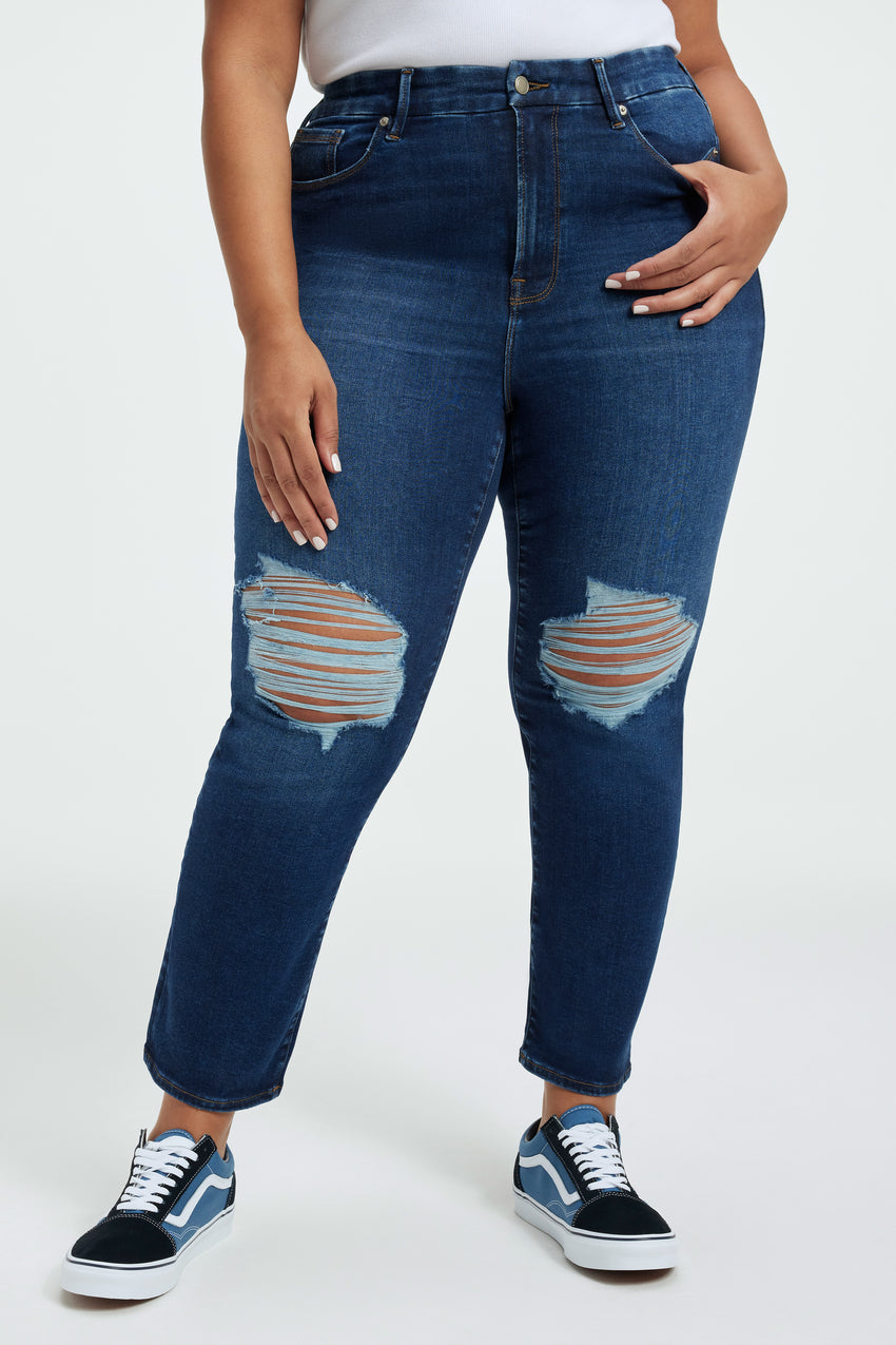 ALWAYS FITS GOOD LEGS STRAIGHT JEANS | INDIGO449 View 6 - model: Size 16 |