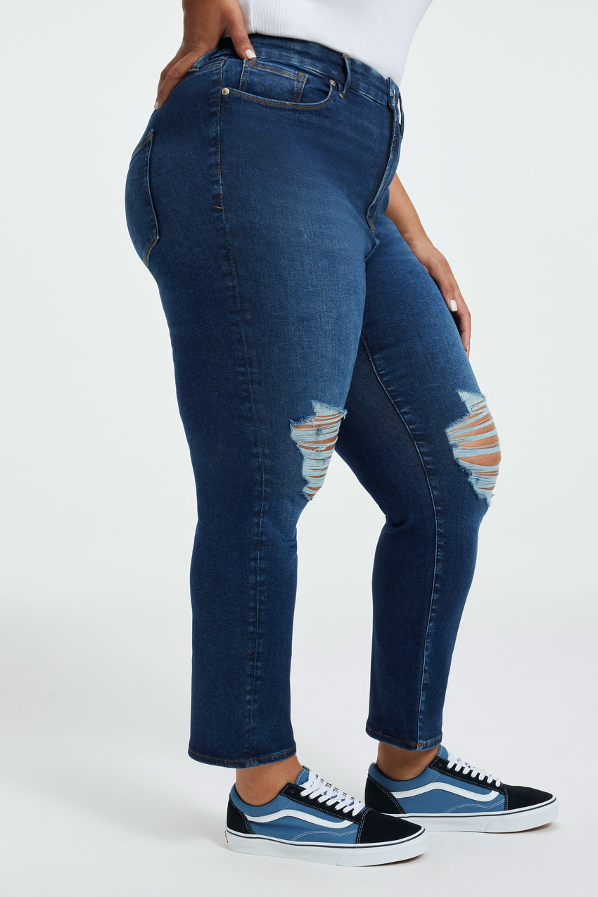 ALWAYS FITS GOOD LEGS STRAIGHT JEANS | INDIGO449 View 8 - model: Size 16 |