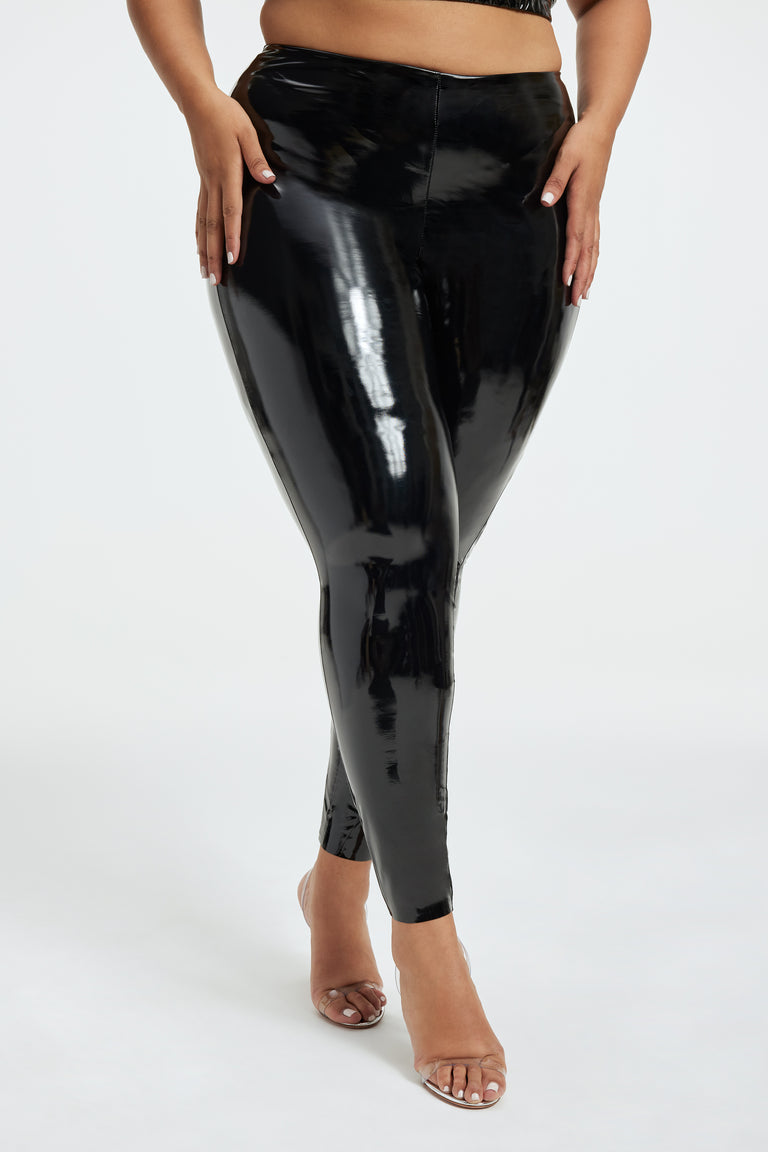 Vinyl Leggings - Black - Ladies