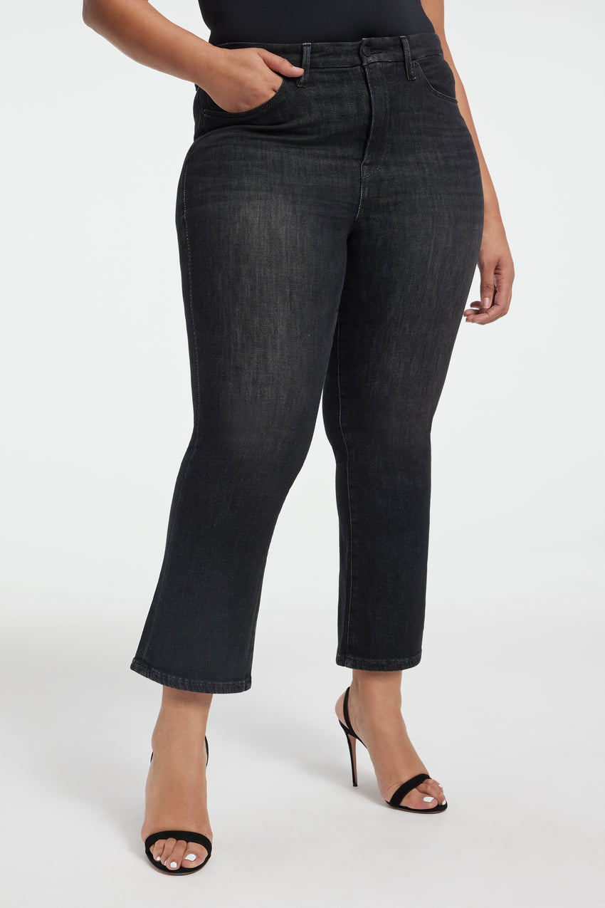 GOOD LEGS SKINNY CROPPED CASHMERE JEANS | BLACK218 - GOOD AMERICAN