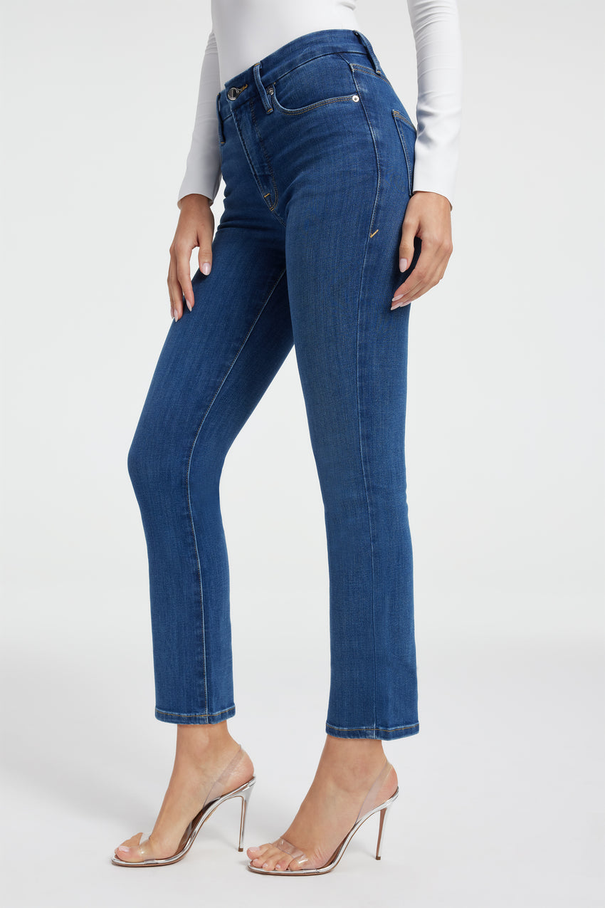 GOOD LEGS STRAIGHT JEANS BLUE007 - GOOD AMERICAN