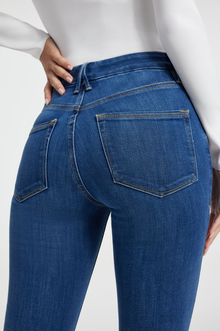 GOOD LEGS STRAIGHT JEANS| BLUE007 View 4 - model: Size 0 |