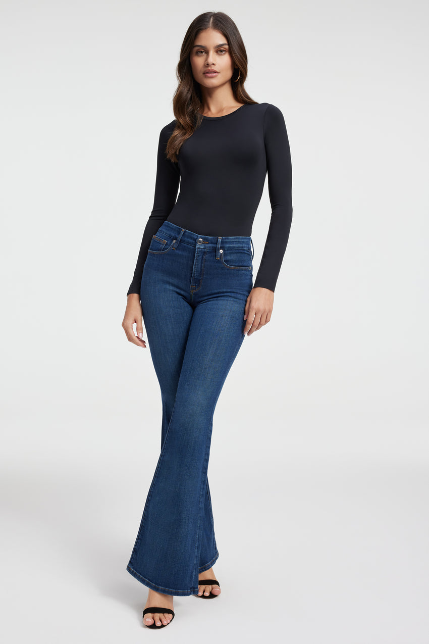 GOOD LEGS FLARE JEANS | BLUE004 View 1 - model: Size 0 |