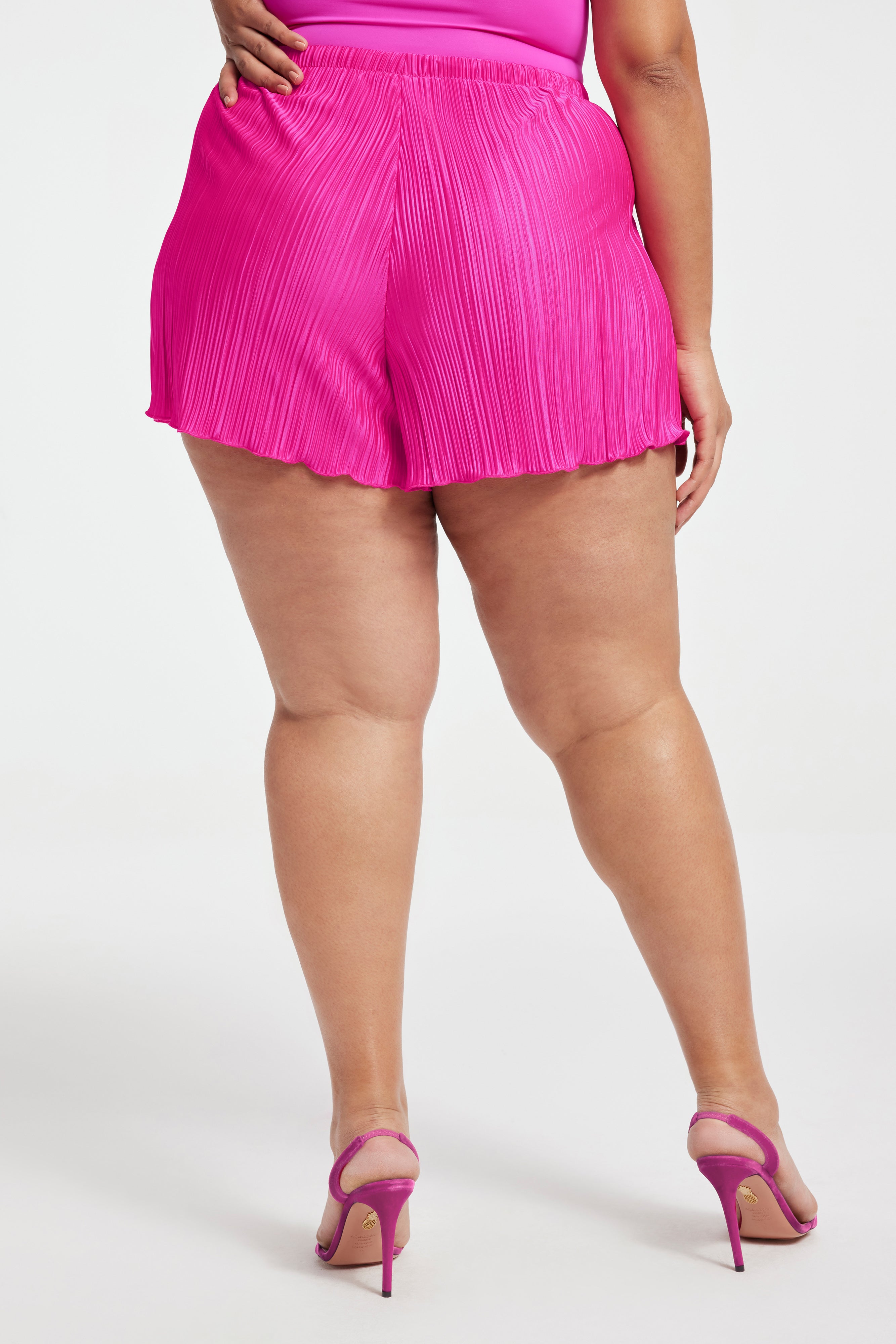 GOOD SHORTS | - FUCHSIA FITS PLISSÉ PINK001 AMERICAN ALWAYS