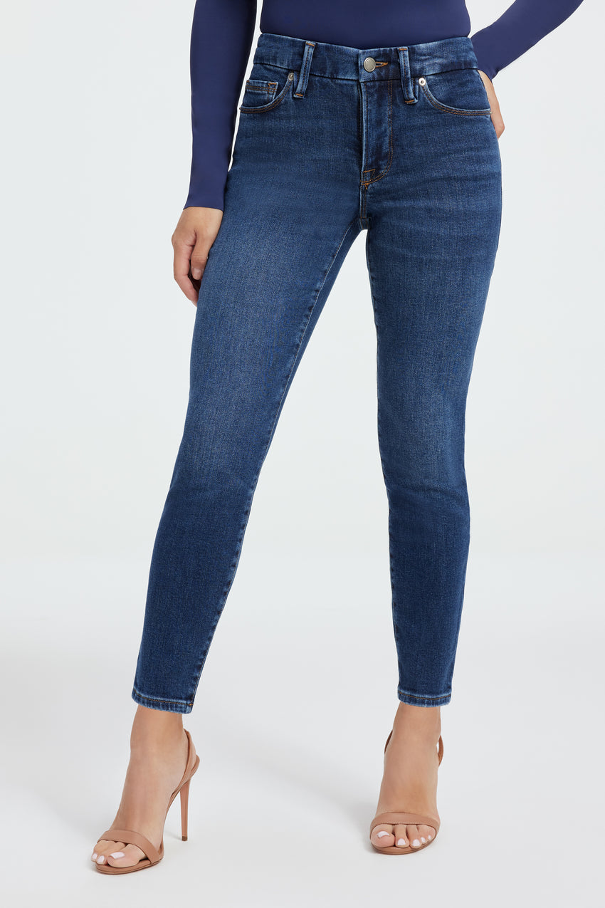 GOOD PETITE SKINNY JEANS | INDIGO312 View 0 - model: Size 0 |