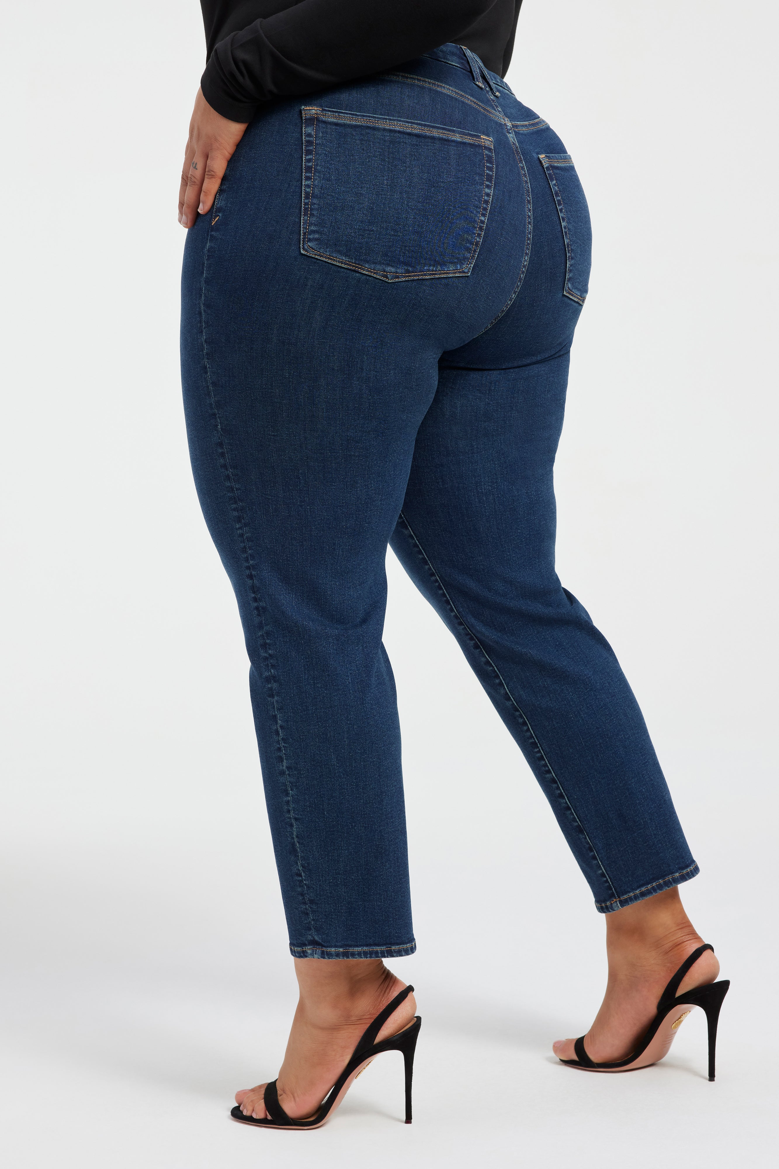 GOOD CLASSIC SLIM STRAIGHT JEANS | BLUE609 - GOOD AMERICAN