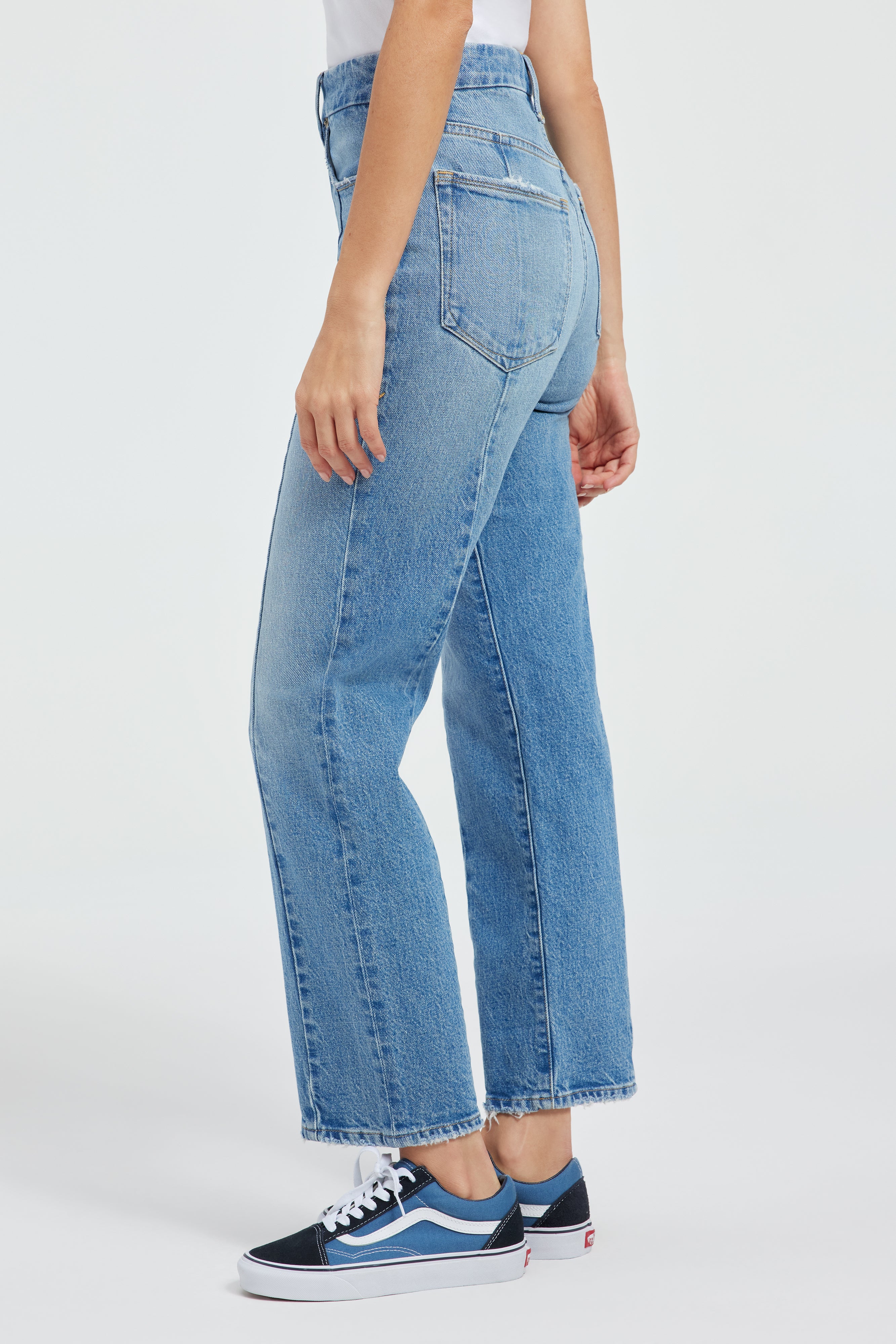 GOOD BOY STRAIGHT CROPPED JEANS | INDIGO449 - GOOD AMERICAN