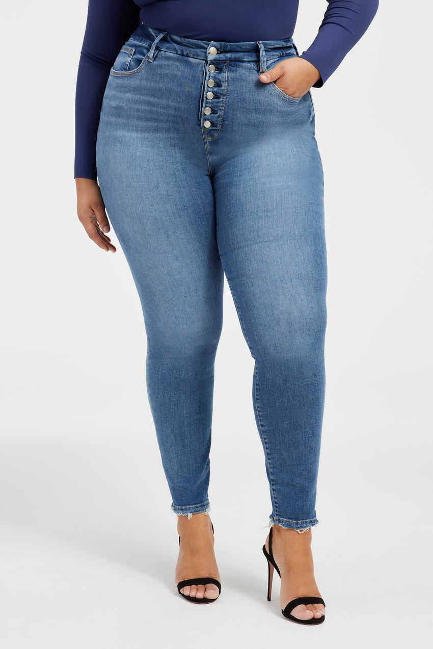 GOOD LEGS SKINNY JEANS  INDIGO386 - GOOD AMERICAN