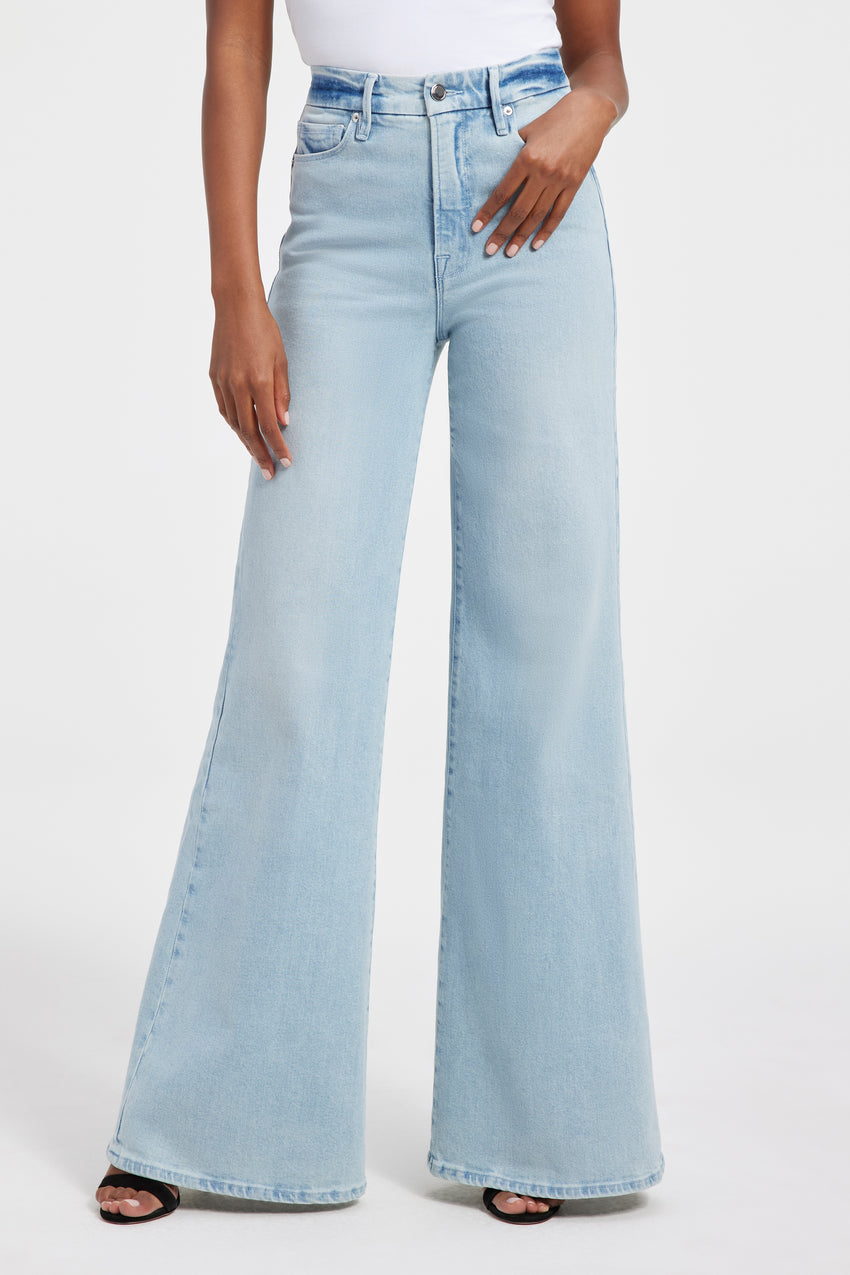 GOOD WAIST PALAZZO JEANS | BLUE452 - GOOD AMERICAN