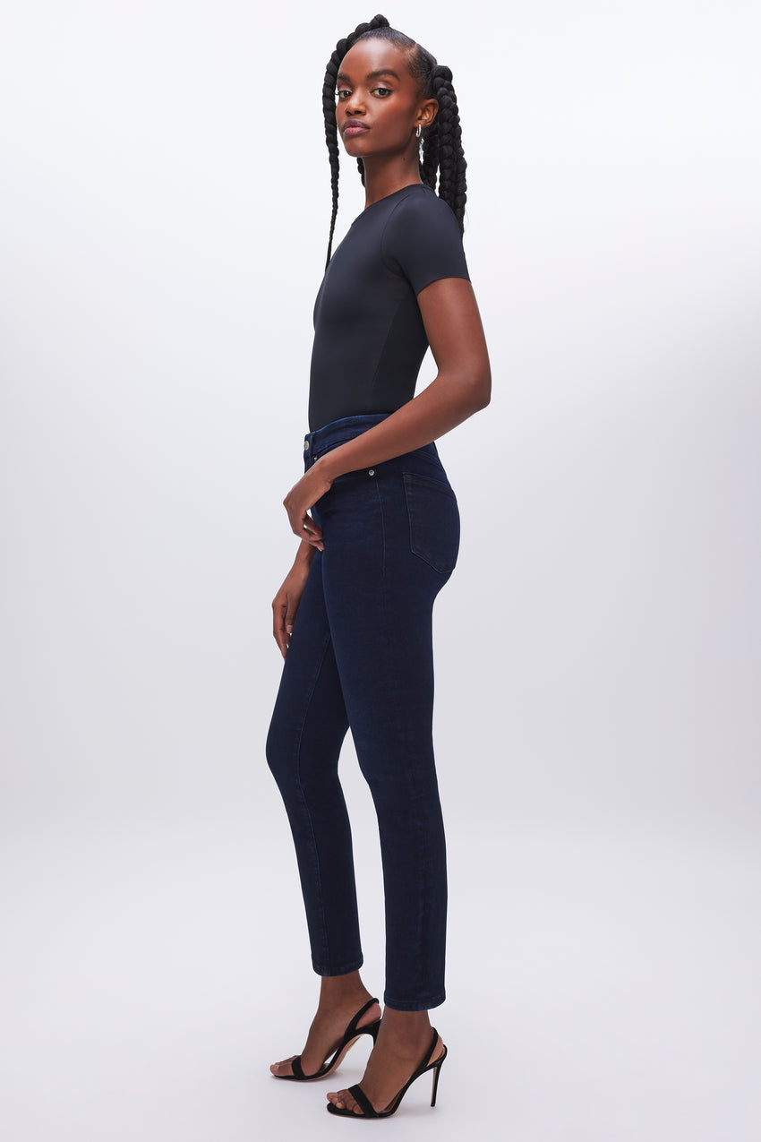 ALWAYS FITS GOOD LEGS SKINNY JEANS | DEEP BLUE002 View 7 - model: Size 0 |