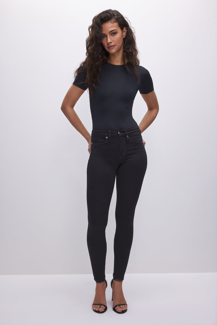 GOOD LEGS SKINNY JEANS | BLACK001 View 5 - model: Size 0 |