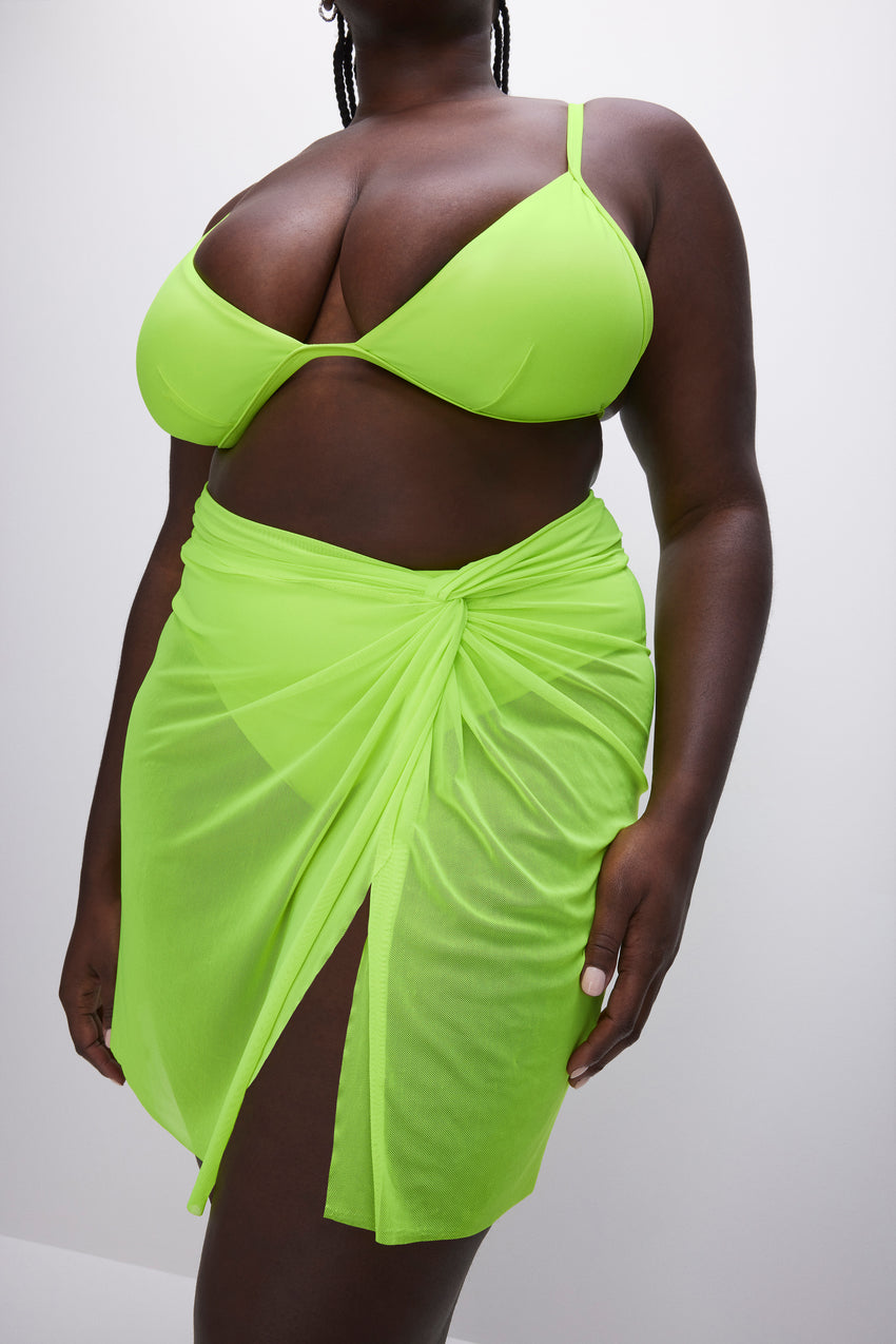 Yasawa Cap Sleeves Swim Top in Lime