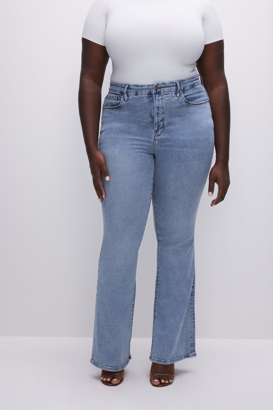 GOOD LEGS FLARE JEANS | INDIGO131 - GOOD AMERICAN