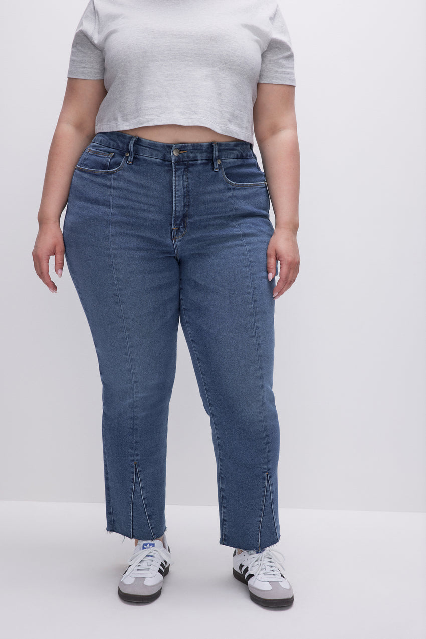 GOOD LEGS STRAIGHT JEANS | INDIGO455 View 2 - model: Size 16 |