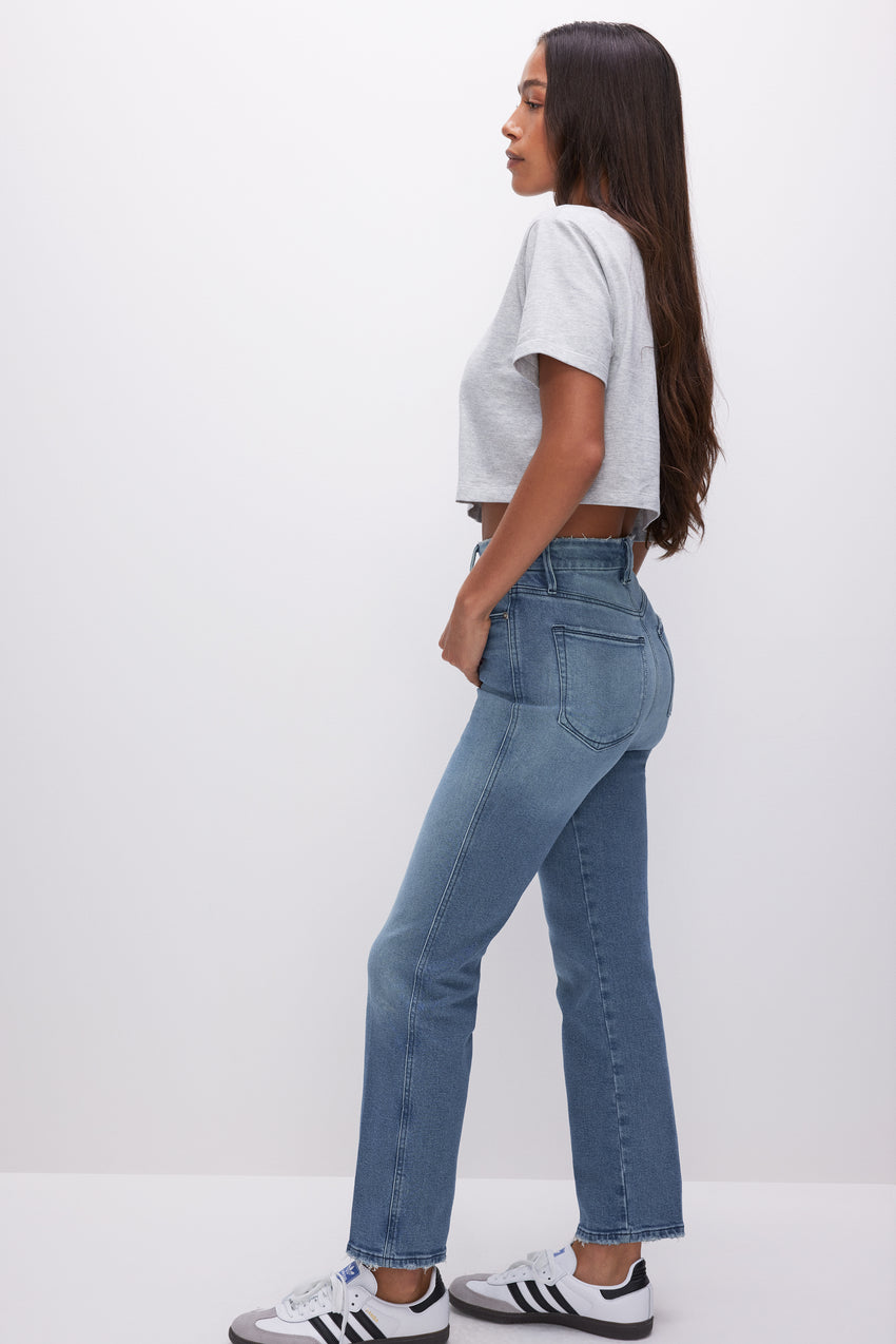 GOOD CURVE STRAIGHT JEANS | BLUE858 View 1 - model: Size 0 |
