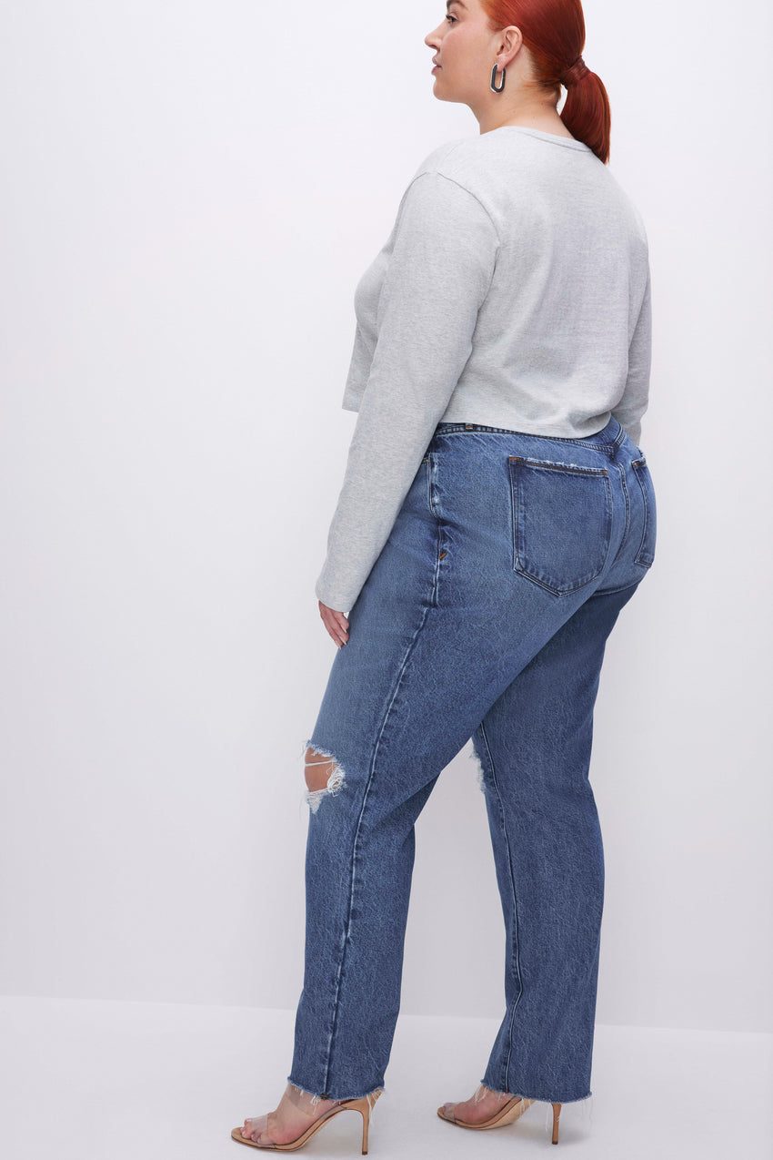 GOOD BOY STRAIGHT JEANS | INDIGO462 View 8 - model: Size 16 |