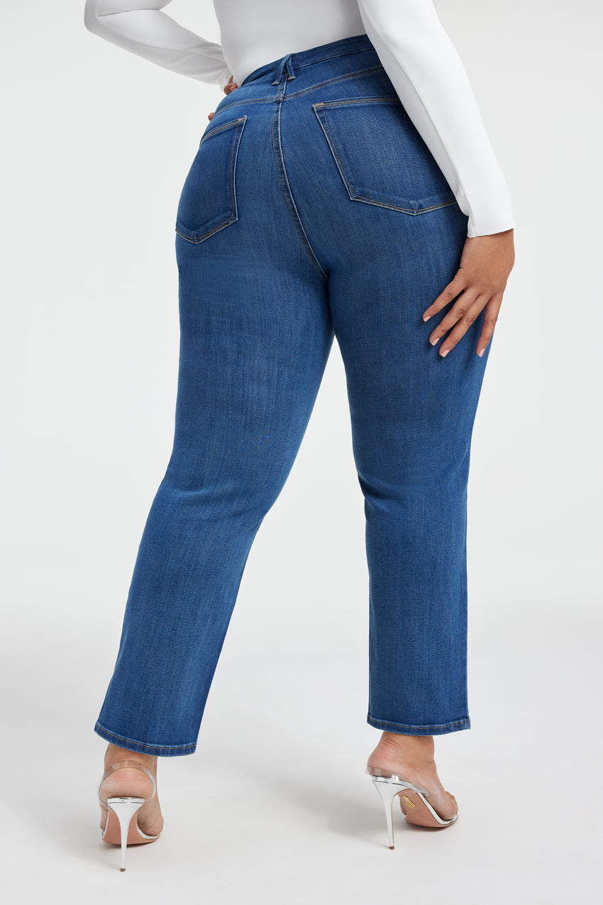 GOOD LEGS STRAIGHT JEANS| BLUE007 View 8 - model: Size 16 |
