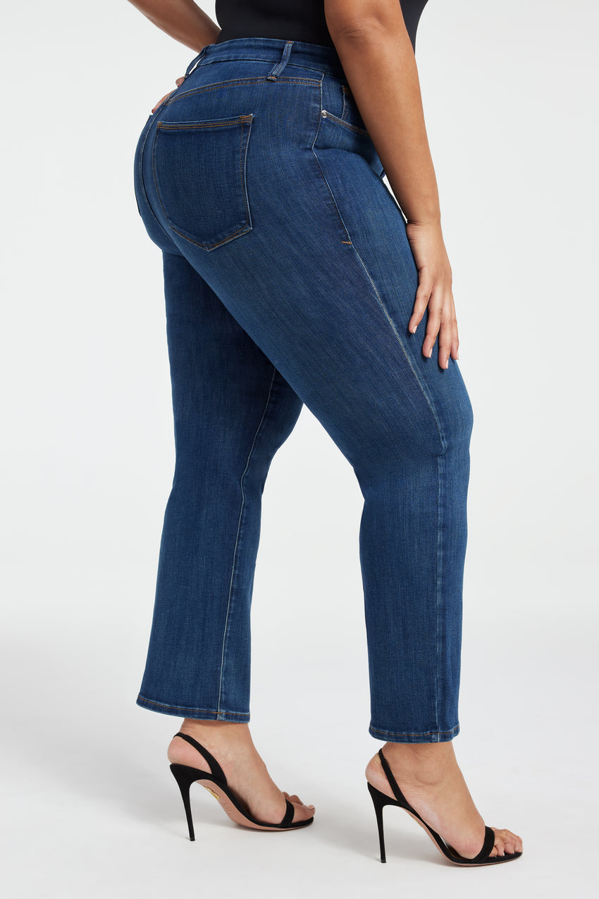 GOOD LEGS STRAIGHT JEANS | BLUE004 View 5 - model: Size 16 |