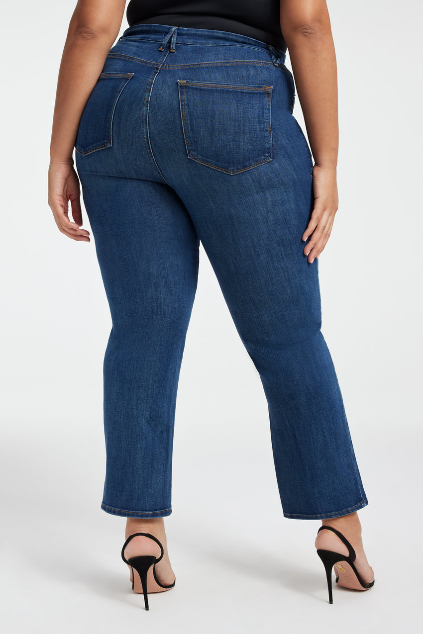 GOOD LEGS STRAIGHT JEANS | BLUE004 View 3 - model: Size 16 |