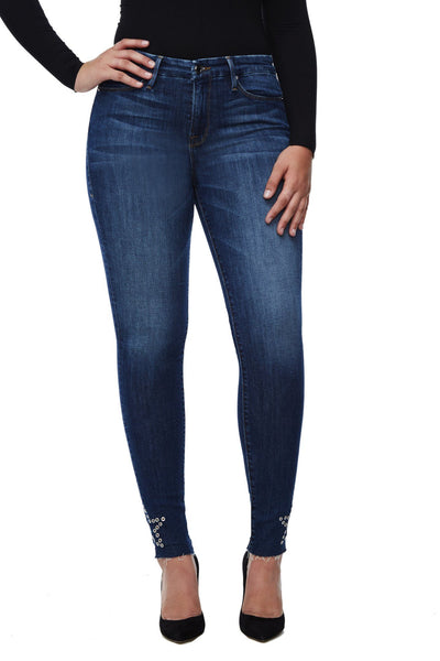 Good Legs Star Grommets Skinny Jeans - Blue101 | GOOD AMERICAN