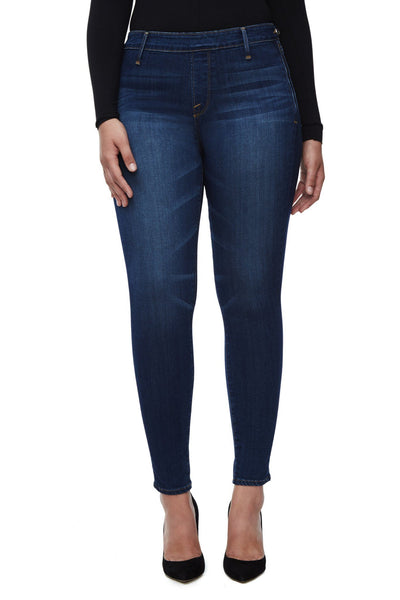 The Slim Zip Skinny Jeans - Blue013 | GOOD AMERICAN