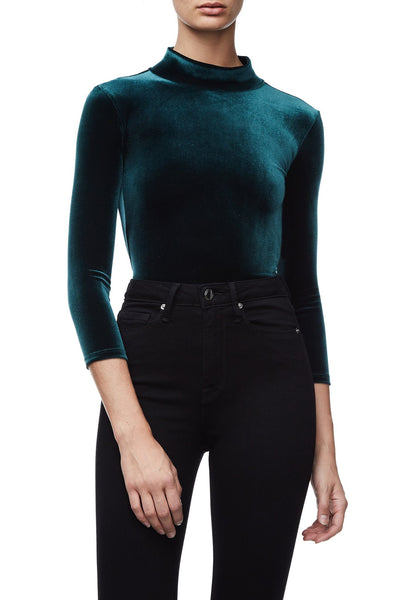 The Velvet Backless Bodysuit - Emerald001 | GOOD AMERICAN