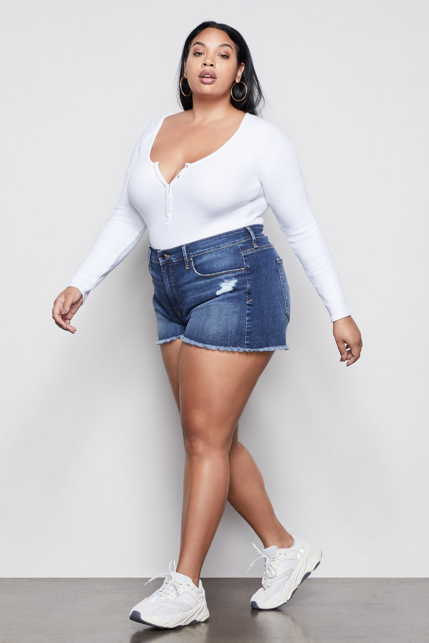 MICRO RIB COTTON BODYSUIT | WHITE001 View 14 - model: Size 16 |