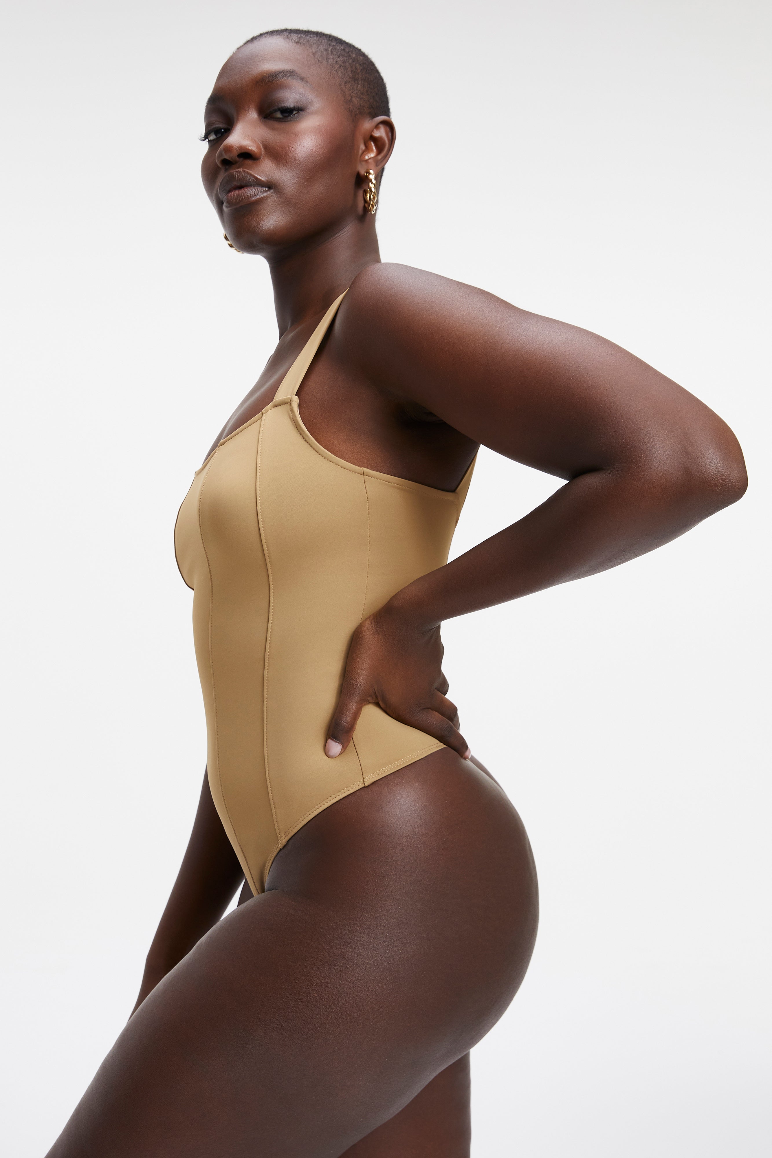 SCUBA CONTOUR BODYSUIT | PECAN001 - GOOD AMERICAN