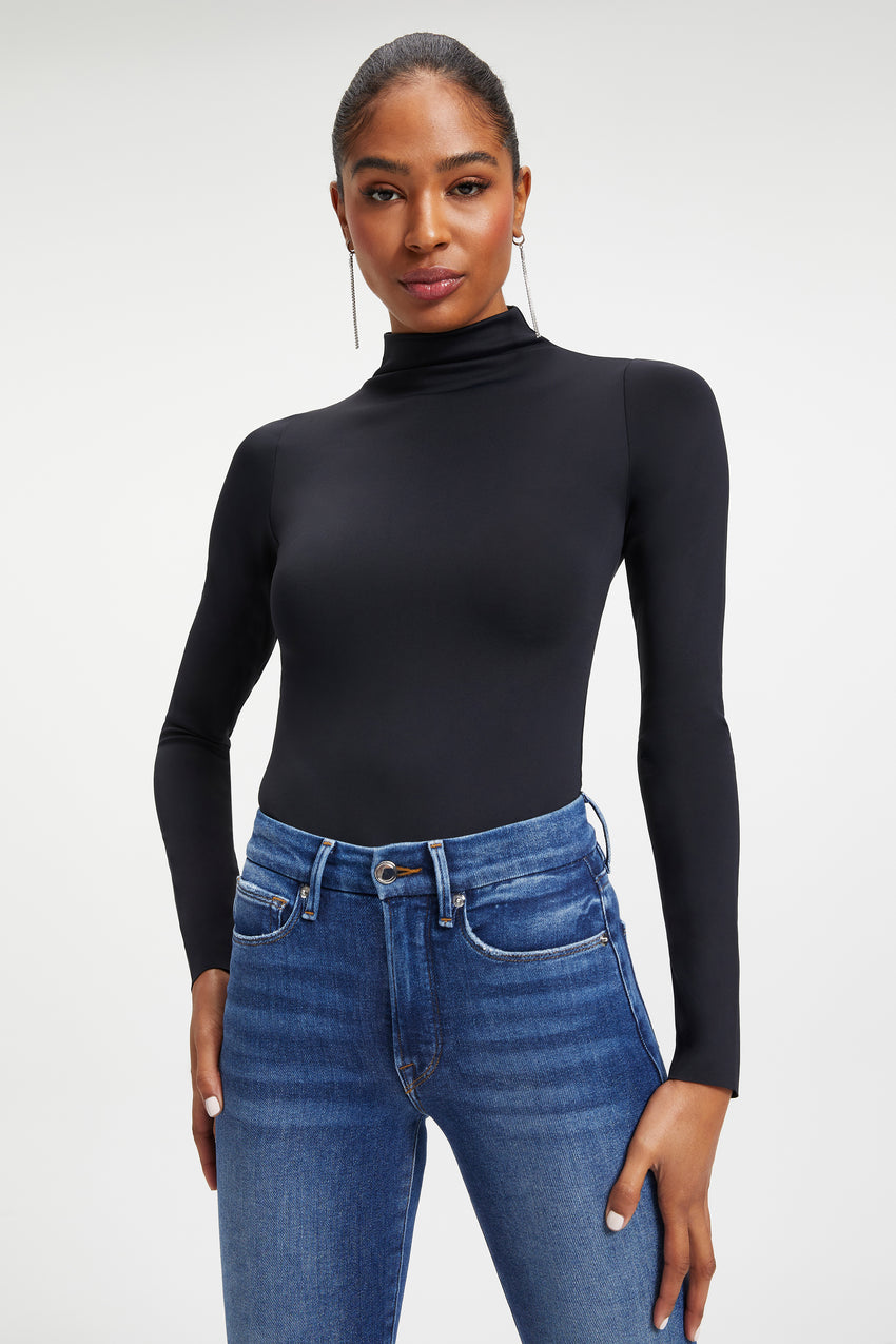 Shop Good American Scuba Long-Sleeve Bodysuit